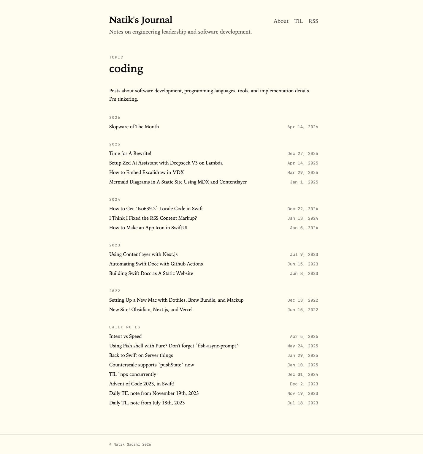 Topic page, after the redesign